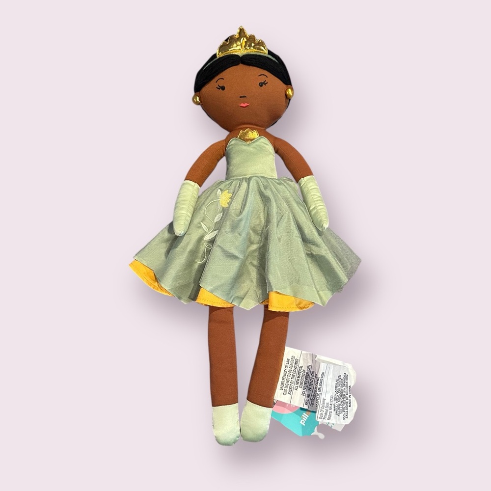 NWT Disney Pillowfort Tiana Princess And The Frog Throw Pillow Doll Toy 20"
